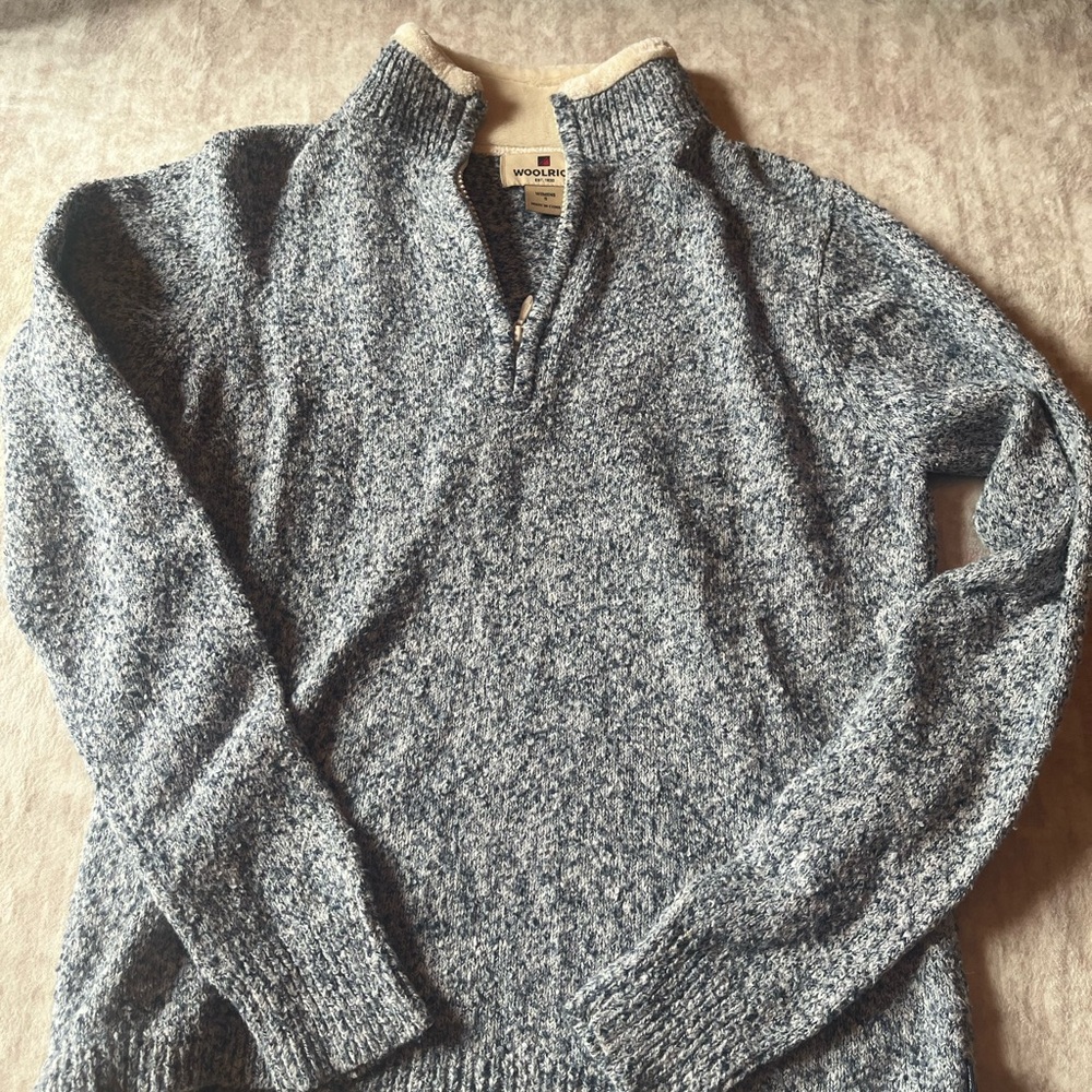 Woolrich women’s  Blue Zip-Up Sweater
